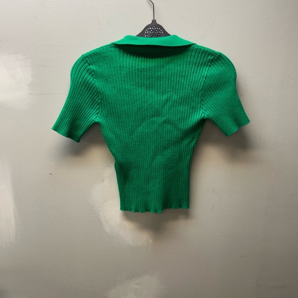 Avec Les Filles Emerald Button Down Shirt - Picture 2 of 3